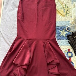 Mermaid Elegant Burgundy skirt